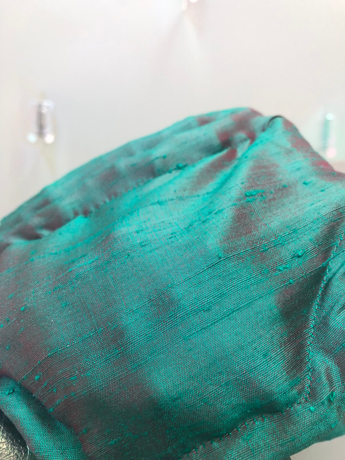 Zero left: Water-beetle green (dupioni silk) — Deep Pressure Therapy | Cooling Compression Shark