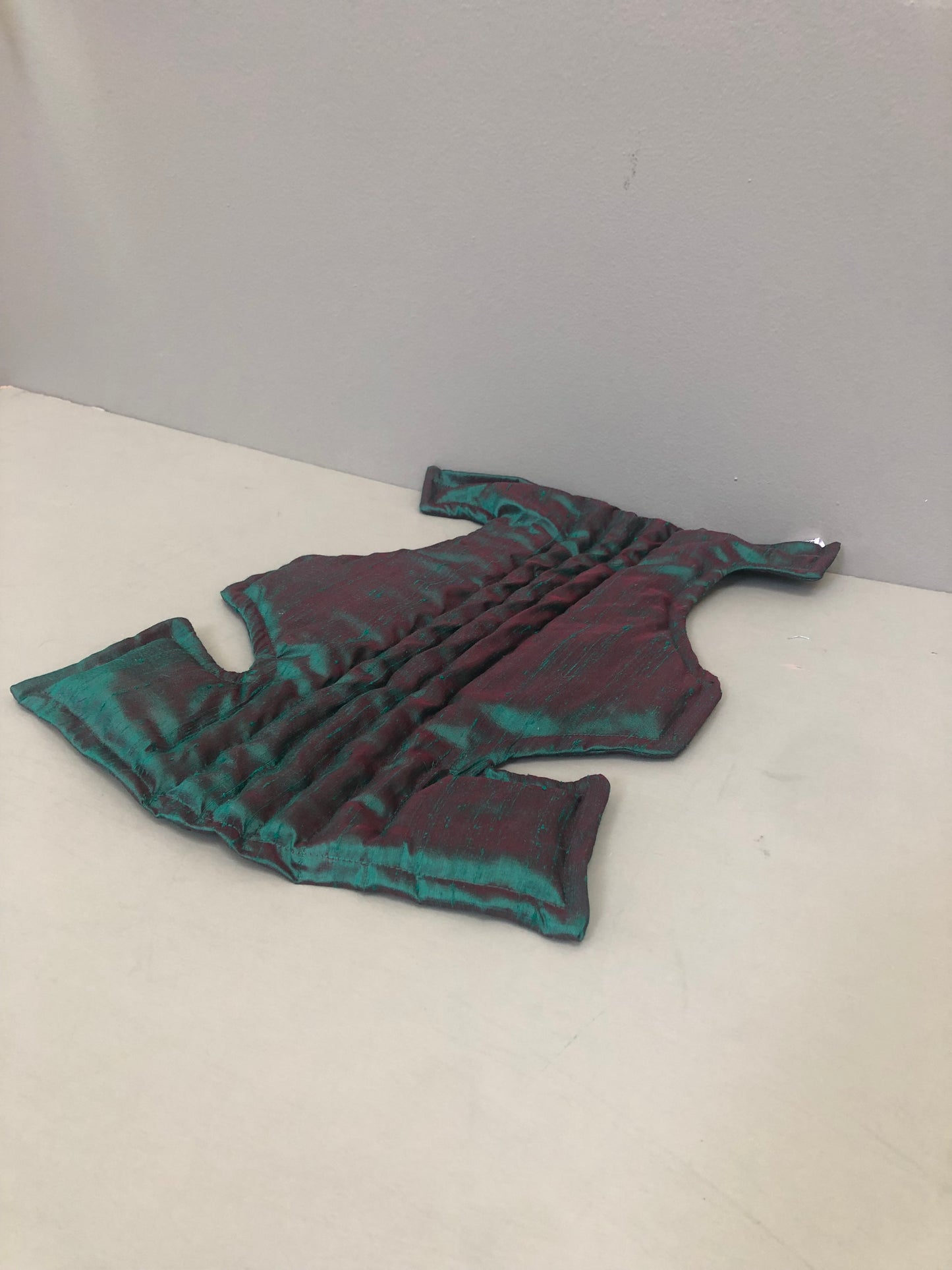 Zero left: Water-beetle green (dupioni silk) — Deep Pressure Therapy | Cooling Compression Shark