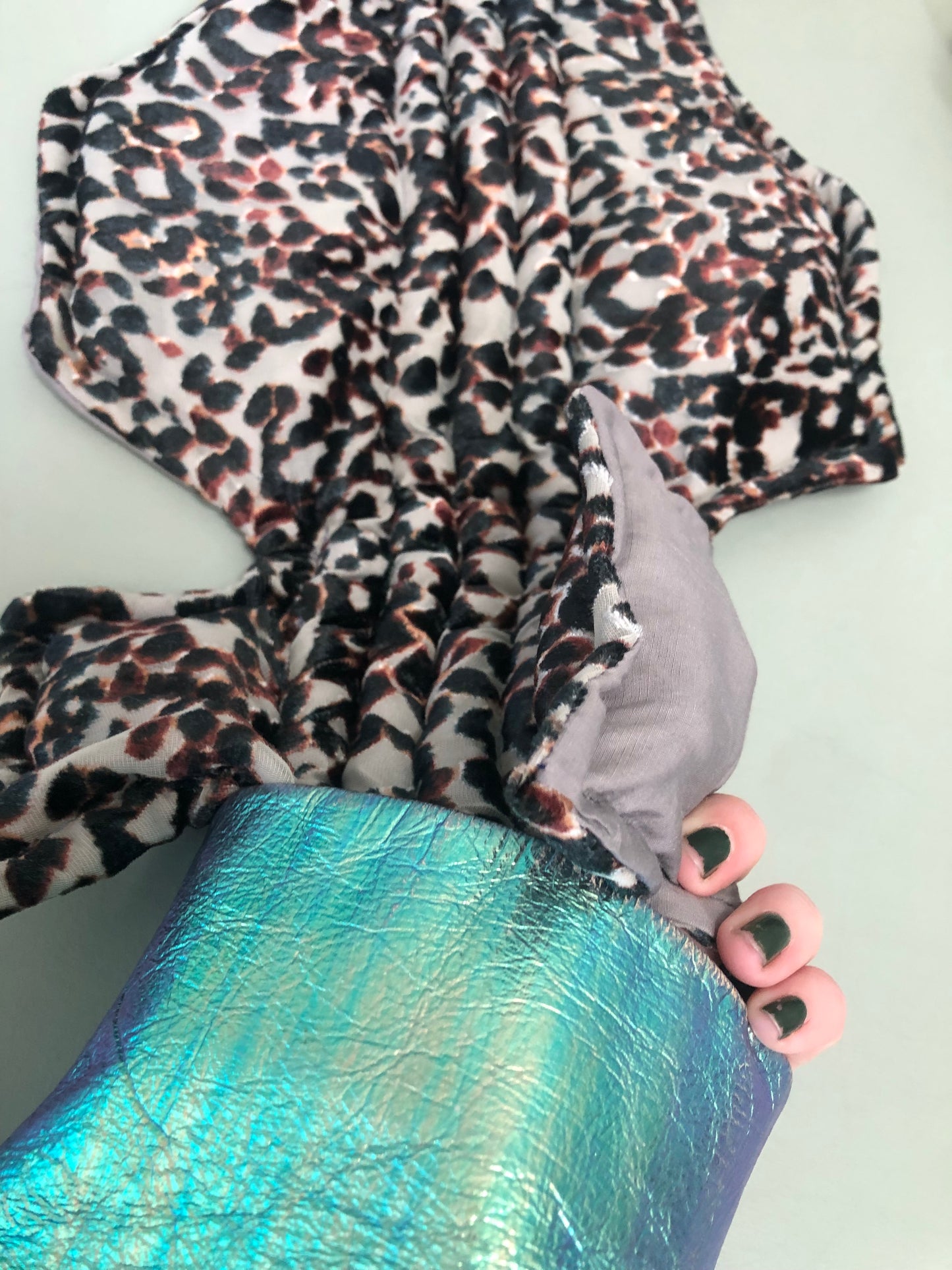 Zero left: Leopardfish (embossed VELVET/silk!)— Deep Pressure Therapy | Cooling Compression Shark