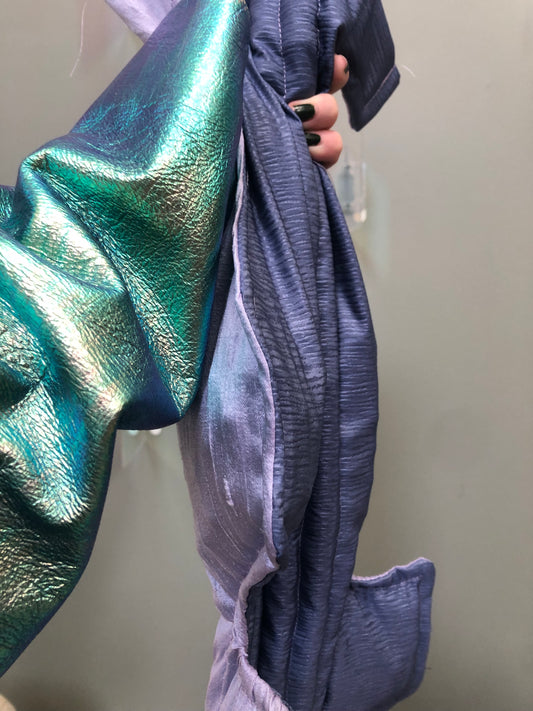 Zero left: Purple-bellied Ray (dupioni silk/blend) — Deep Pressure Therapy | Cooling Compression Shark