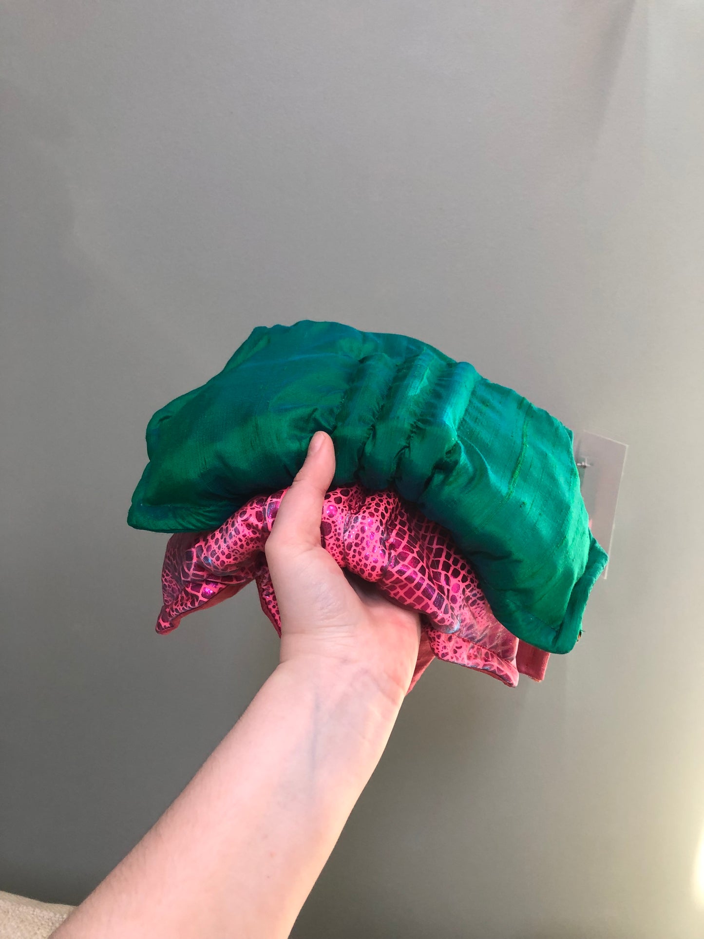 Zero left: Water-beetle green (dupioni silk) — Deep Pressure Therapy | Cooling Compression Shark