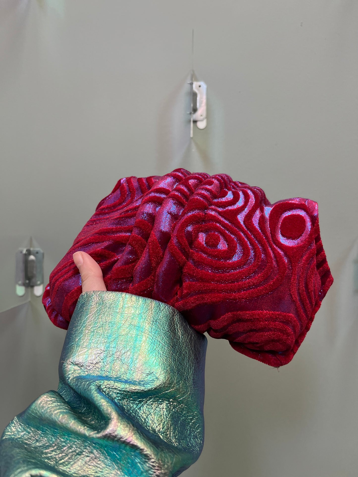 Zero left: Amoeba pink (iridescent velvet poly) — Deep Pressure Therapy | Cooling Compression Shark