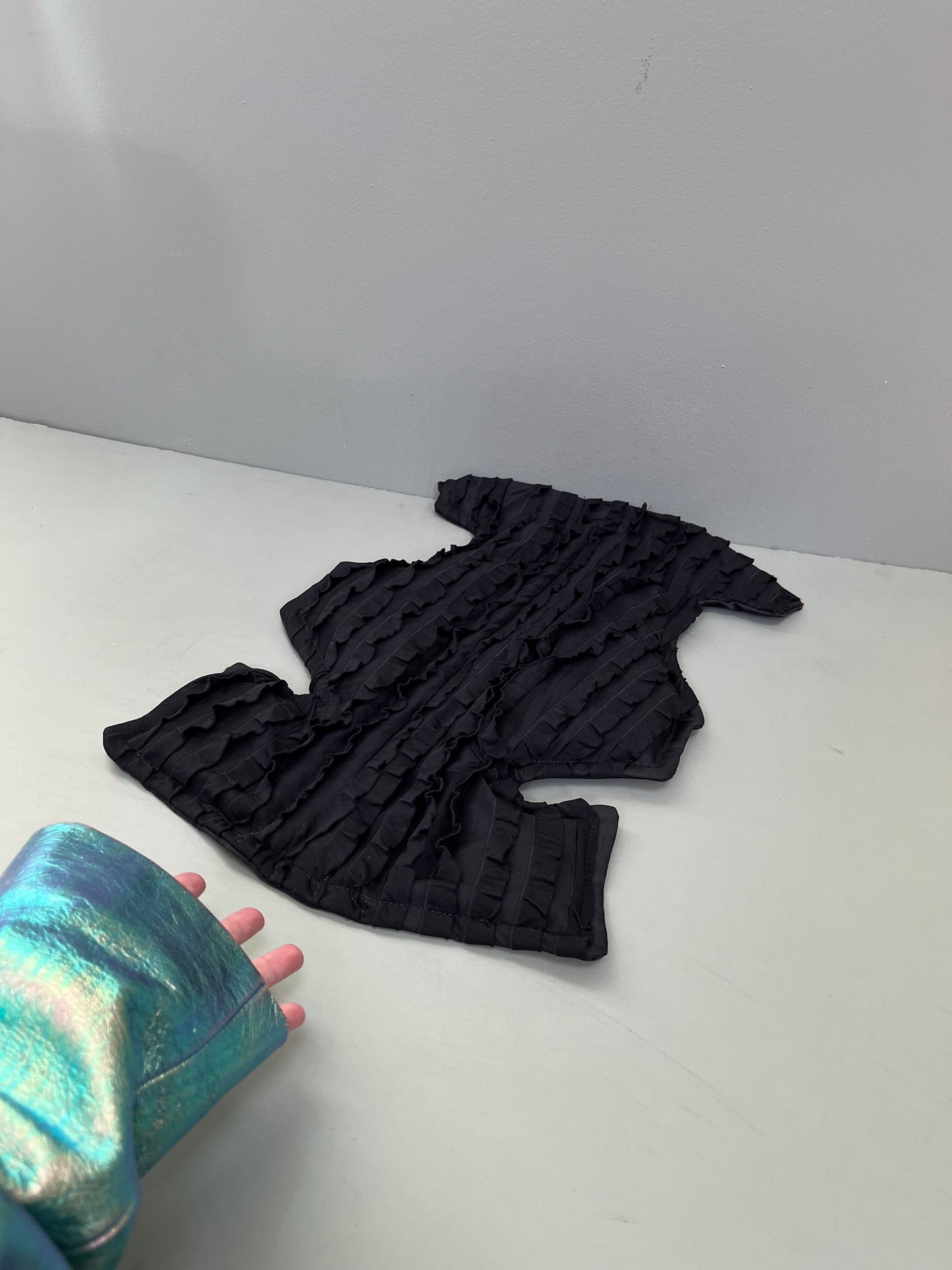 Zero left: Celebratory jelly, black (satin poly) — Deep Pressure Therapy | Cooling Compression Shark