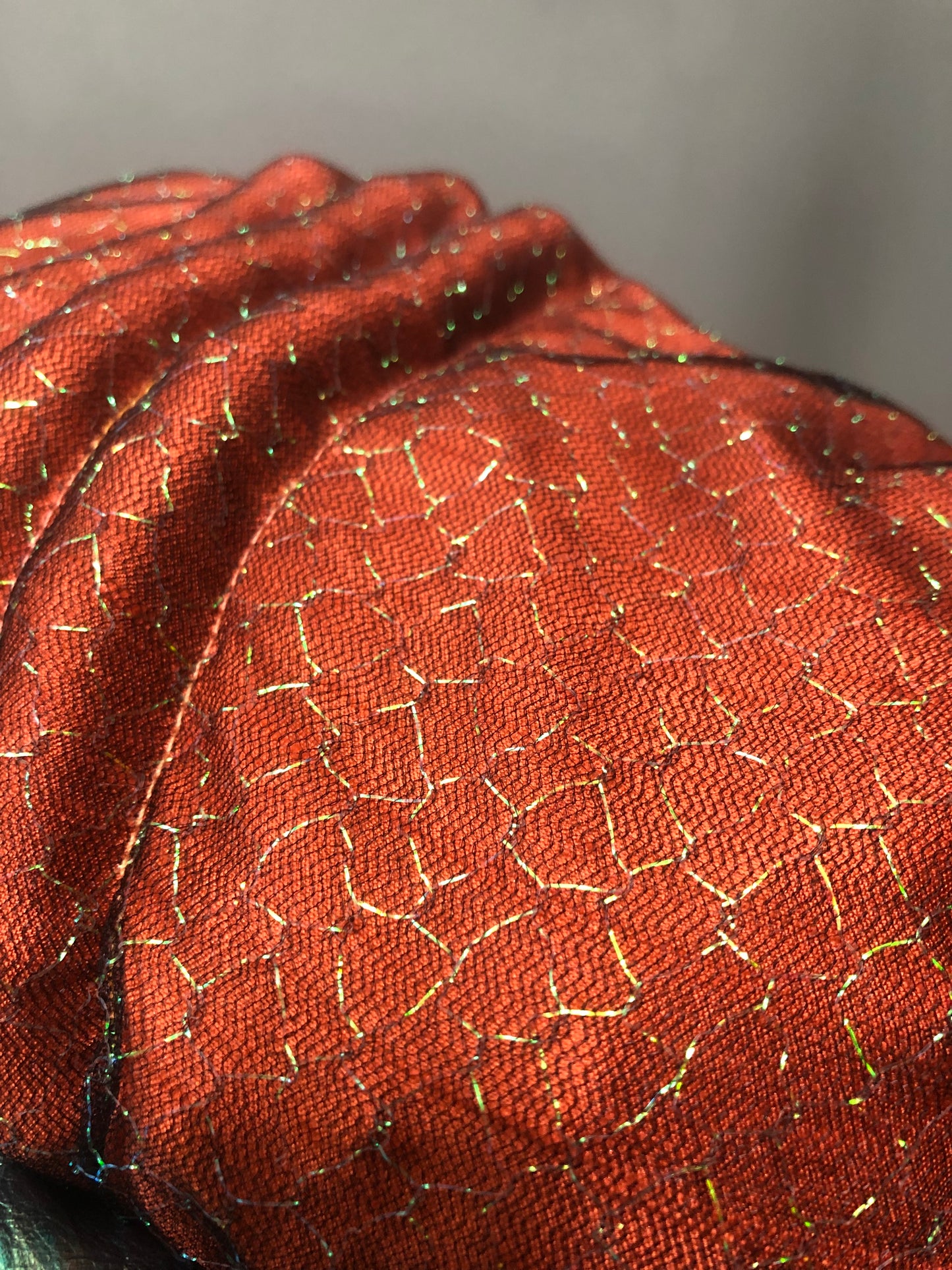 Zero left: Orange siren scale (metallic silk) — Deep Pressure Therapy | Cooling Compression Shark