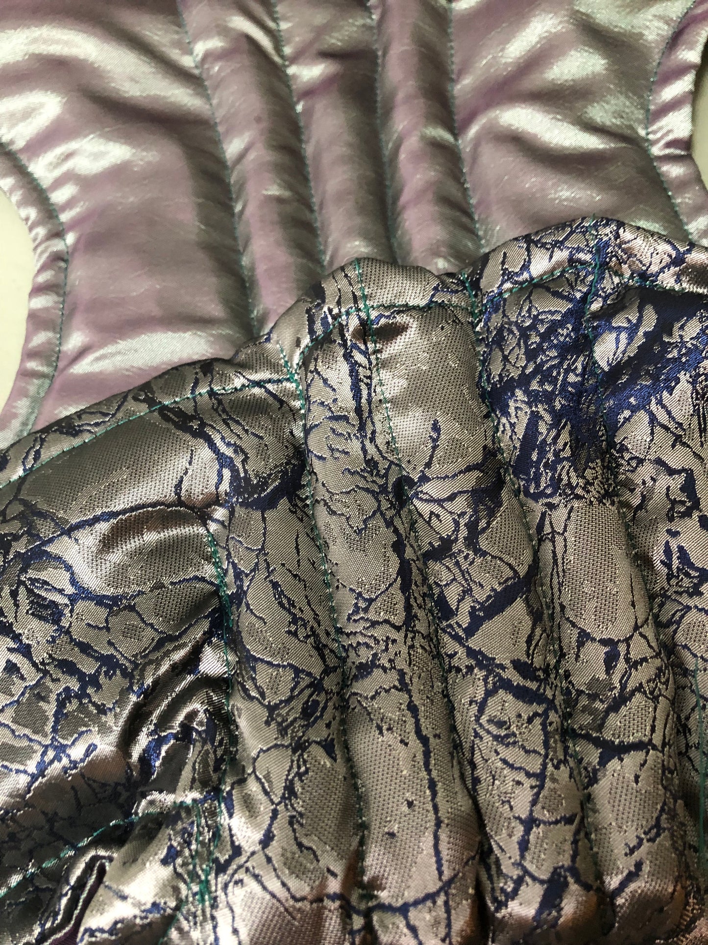 Zero left: Pearlscale silver (dupioni silk) — Deep Pressure Therapy | Cooling Compression Shark