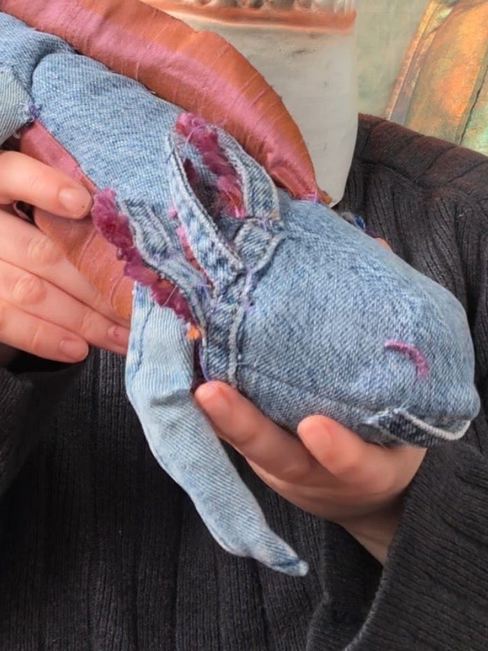 . Axolodolls (free fabric to make mermaid toys!)
