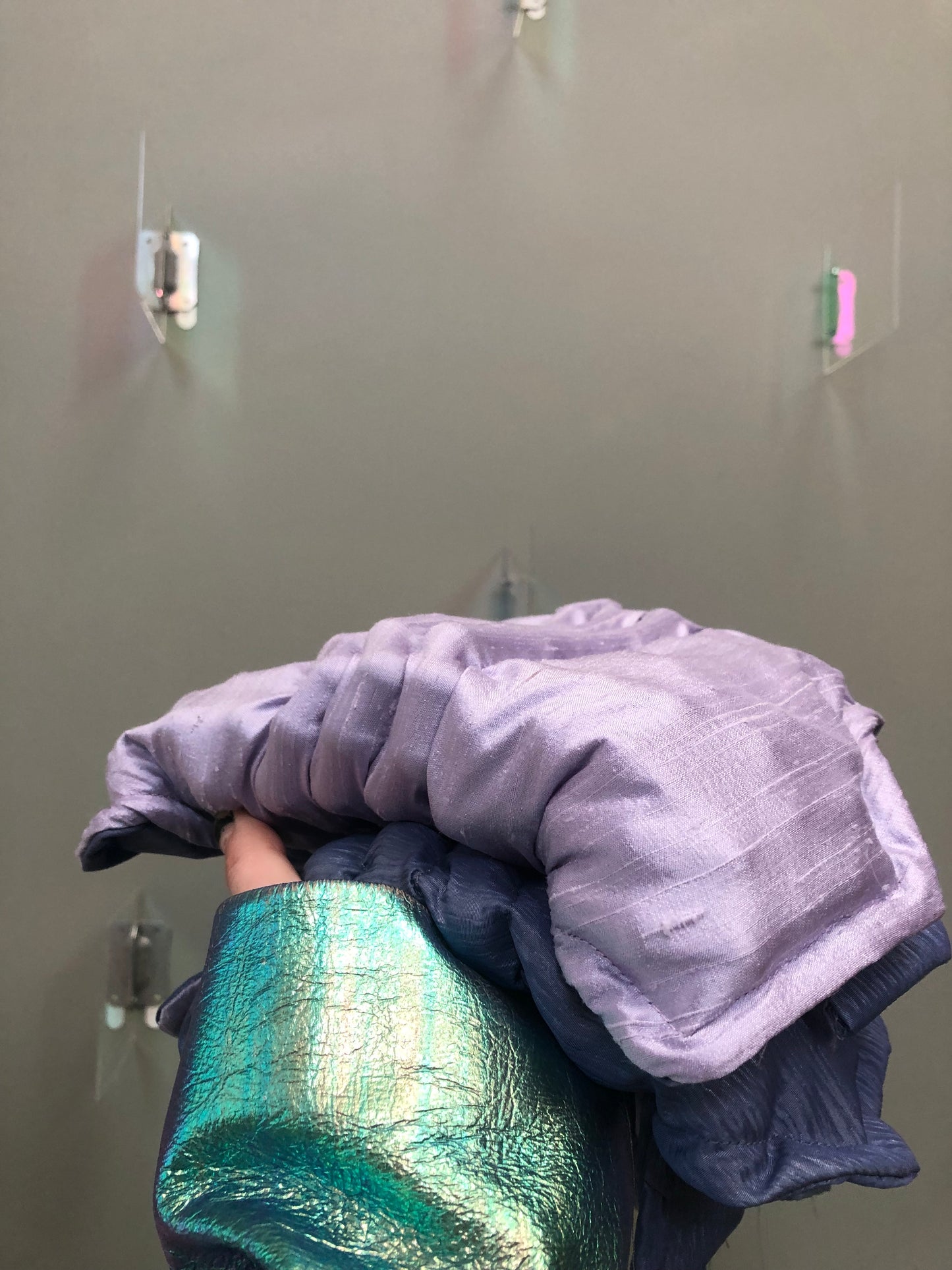 Zero left: Purple-bellied Ray (dupioni silk/blend) — Deep Pressure Therapy | Cooling Compression Shark