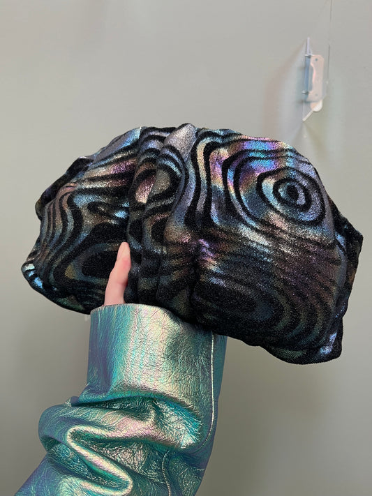 Zero left: Amoeba black (iridescent velvet poly) — Deep Pressure Therapy | Cooling Compression Shark