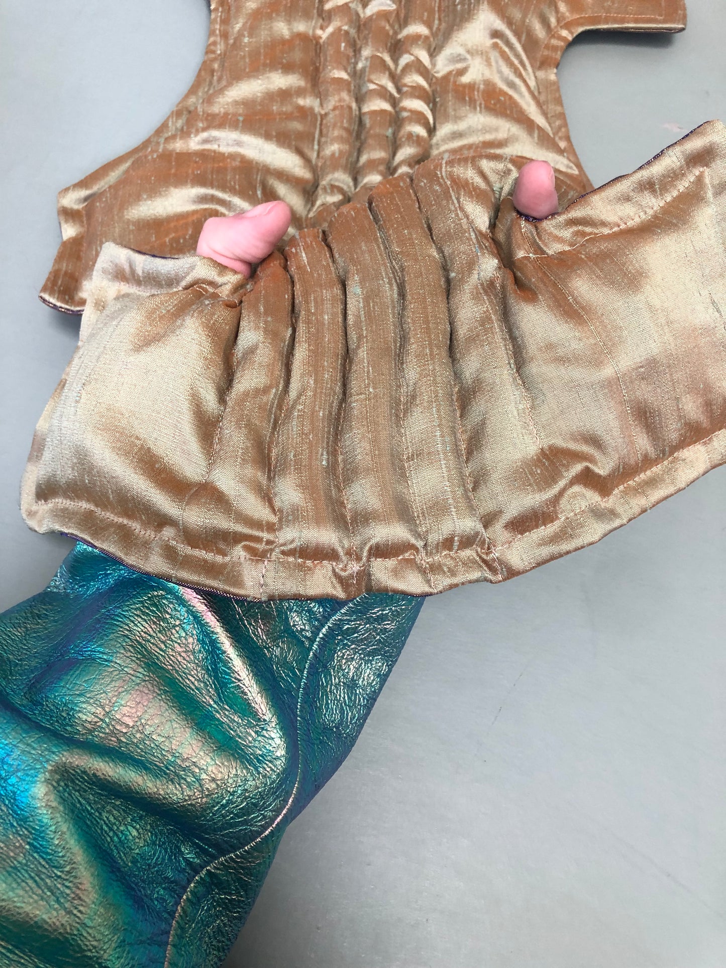 Zero: Green sunfish (dupioni silk) — Deep Pressure Therapy | Cooling Compression Shark