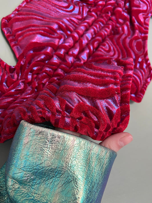 Zero left: Amoeba pink (iridescent velvet poly) — Deep Pressure Therapy | Cooling Compression Shark