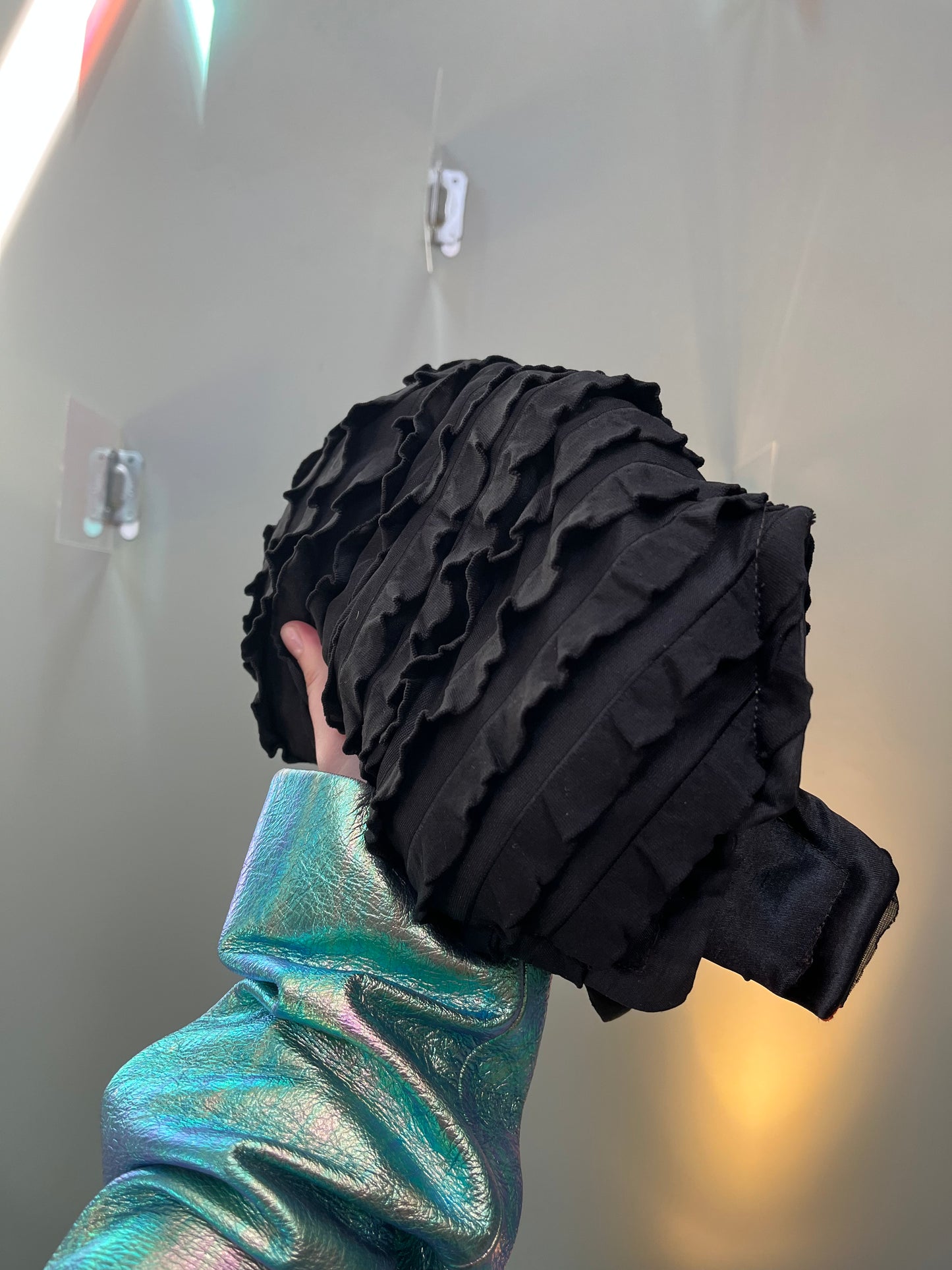 Zero left: Celebratory jelly, black (satin poly) — Deep Pressure Therapy | Cooling Compression Shark