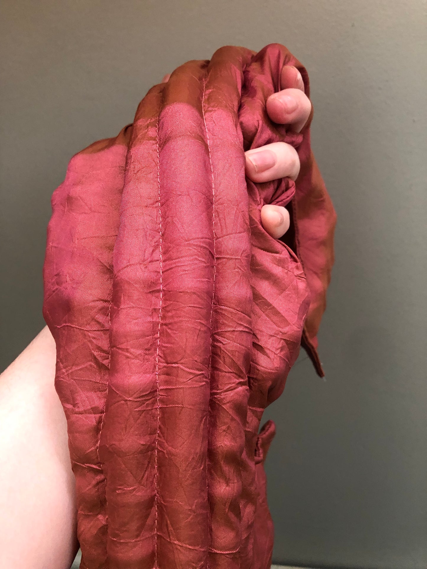 Zero left: Axolotl Orange (duochrome crinkle silk) — Deep Pressure Therapy | Cooling Compression Sharkl