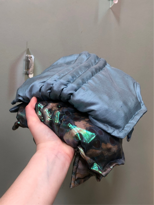 Zero left: Blue seaglass (dupioni silk) — Deep Pressure Therapy | Cooling Compression Shark