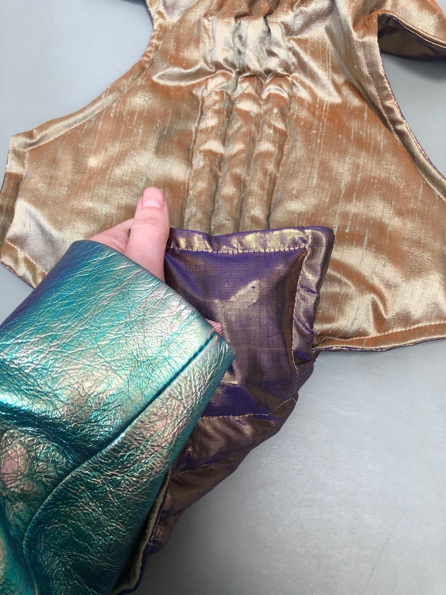 Zero: Green sunfish (dupioni silk) — Deep Pressure Therapy | Cooling Compression Shark