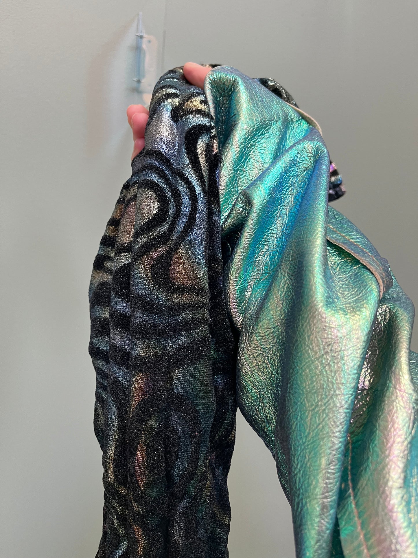 Zero left: Amoeba black (iridescent velvet poly) — Deep Pressure Therapy | Cooling Compression Shark
