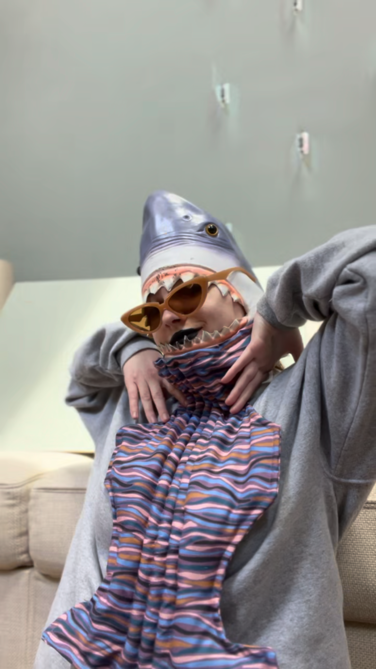 Zero left: Zebra anemone (cotton) — Deep Pressure Therapy | Cooling Compression Shark