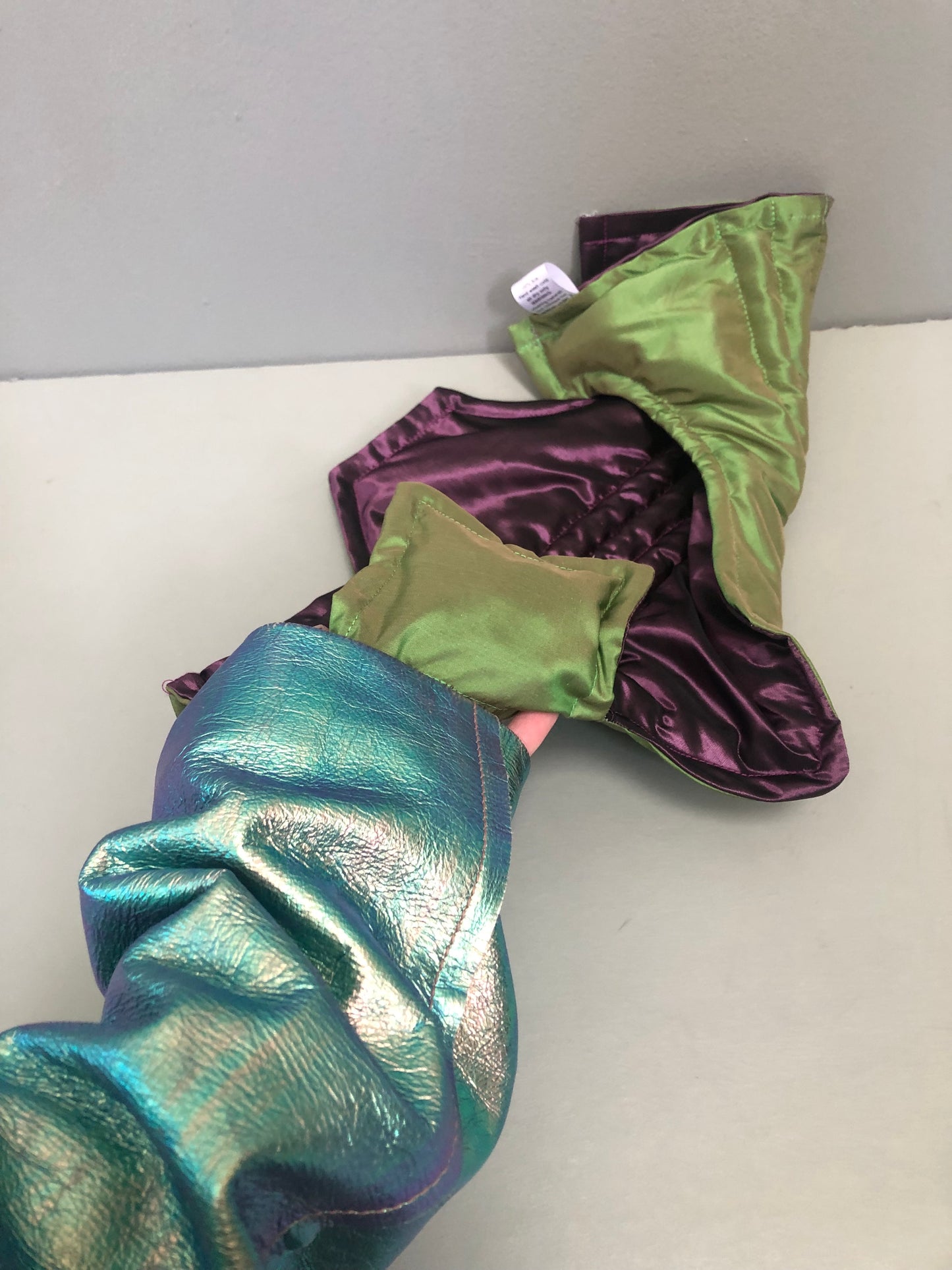 Zero left: Pristella (green-bellied silk/poly)— Deep Pressure Therapy | Cooling Compression Shark