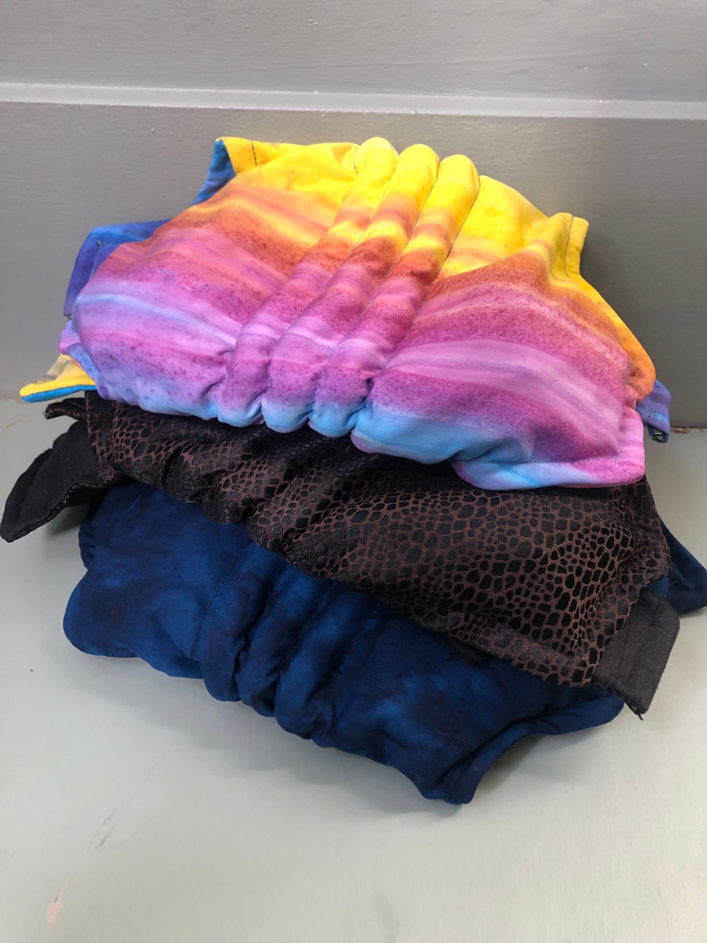 Zero left: Rainbow tigerbarb (cotton) — Deep Pressure Therapy | Cooling Compression Shark